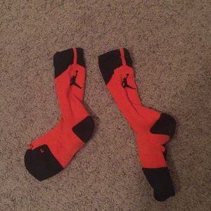 Orange and Black Jordan Socks